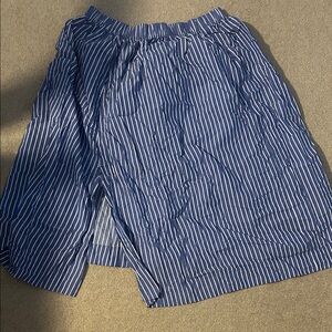 Old Navy Blue and White Striped Skirt
